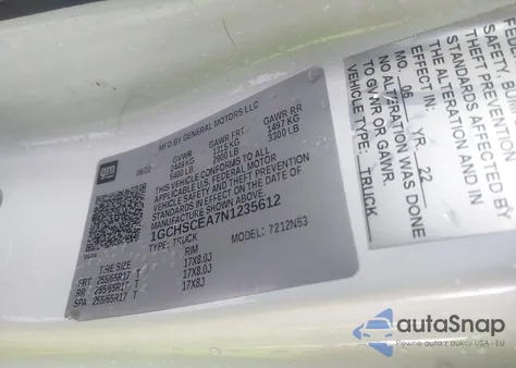 2022 Chevrolet Colorado 2Wd Long Box Lt z USA, uszkodzony, nr VIN 1GCHSCEA7N1235612